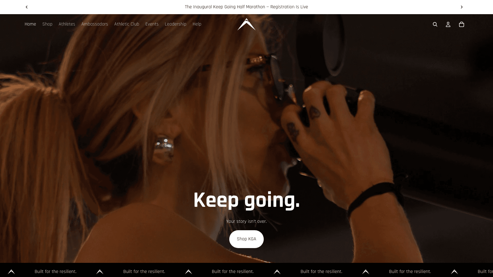 Keep Going Athletics website project