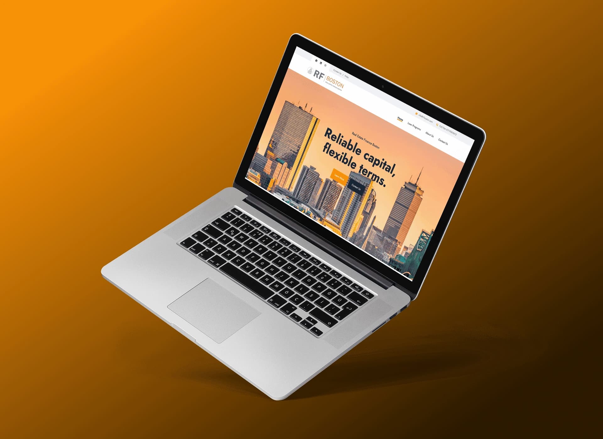 RF Boston website design presentation