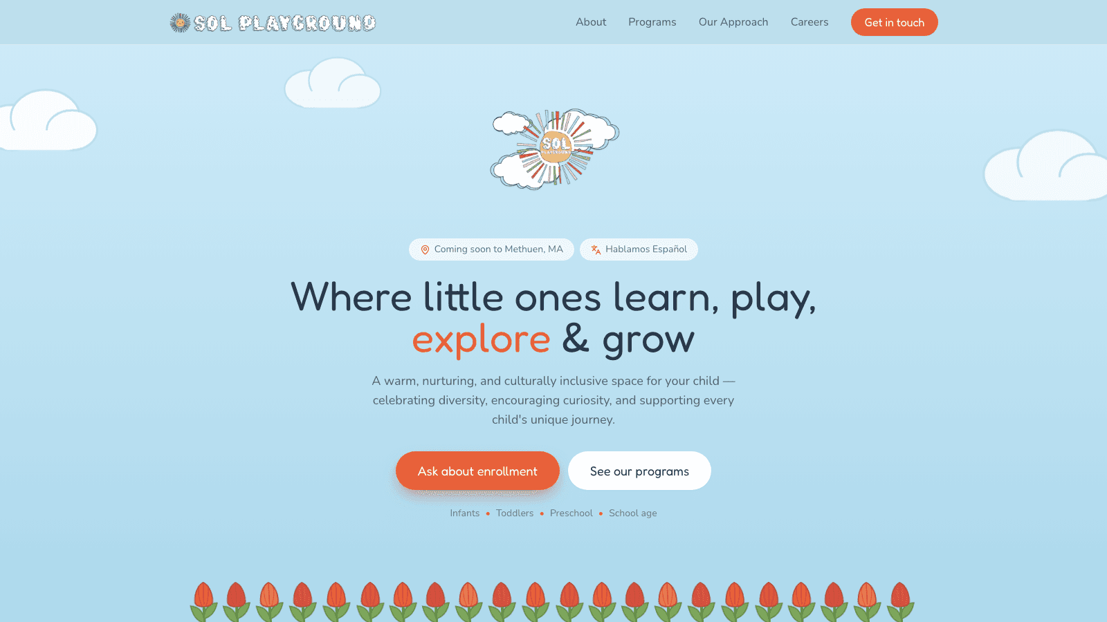 Sol Playground Daycare website project
