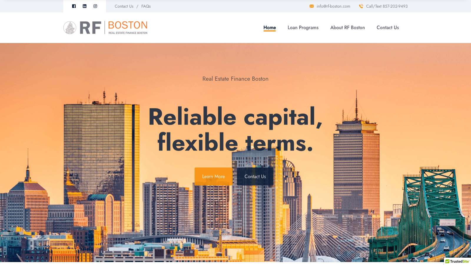 RF Boston website project