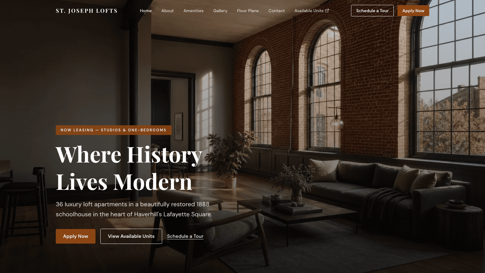Saint Joseph Lofts website project