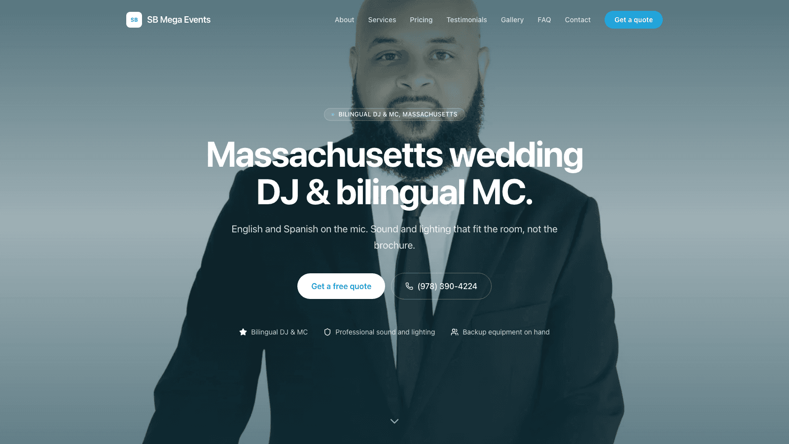 SB Mega Events website project